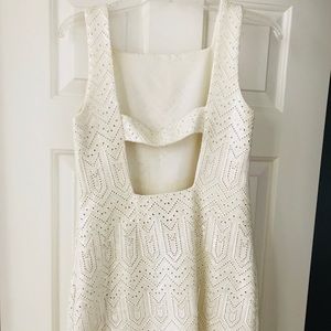 Designer white sequin dress